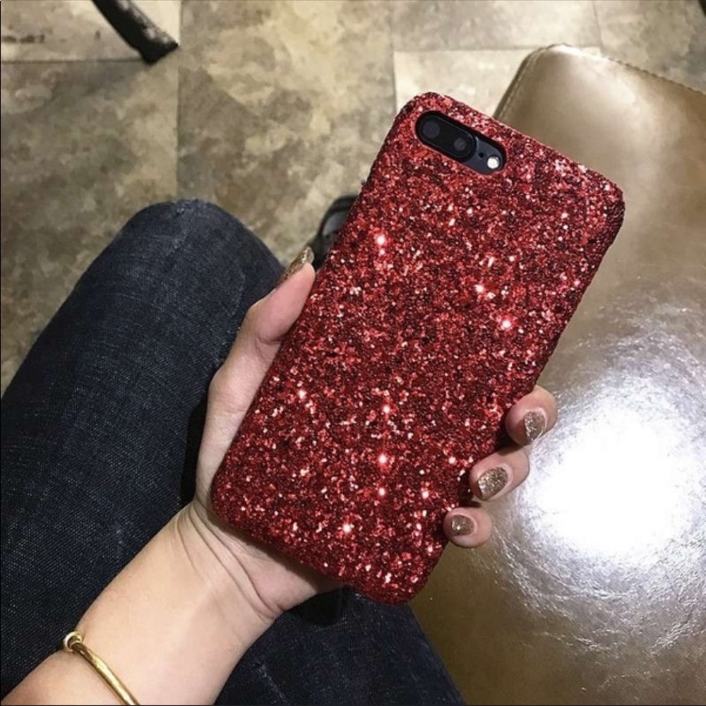 NWT Red Glitter phone case for iPhone 7 or 8 plus - Picture 1 of 3